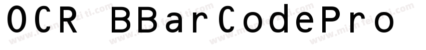 OCR BBarCodePro Medium字体转换